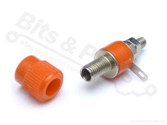 Laboratoriumconnector / aansluitklem banaanplug rood
